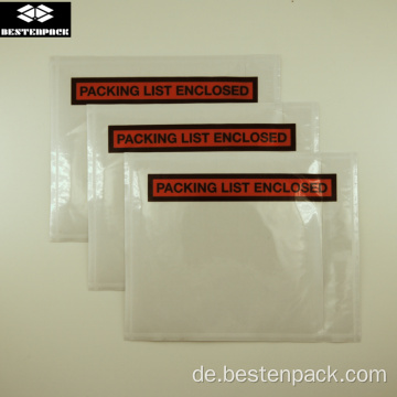 Packliste Umschlag 4,5x5,5 Zoll halb gedruckt rot